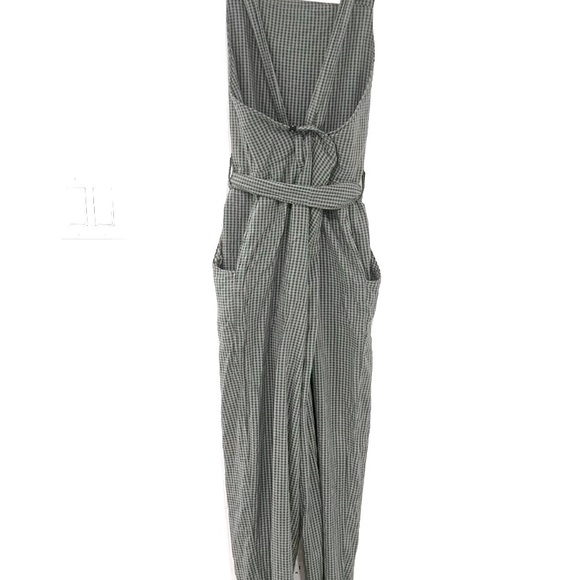 RVCA Sleeveless Jumpsuit Women’s Sz L Green&Black Check Pattern - Picture 4 of 11
